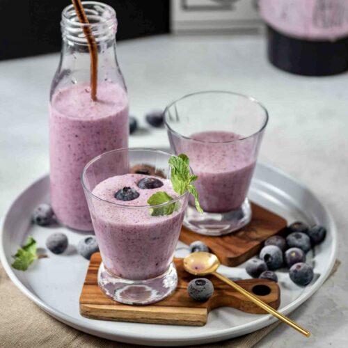 Blueberry banana lassi