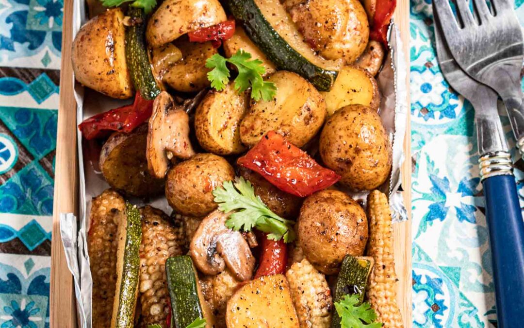 Oven Roasted Garlic Vegetables