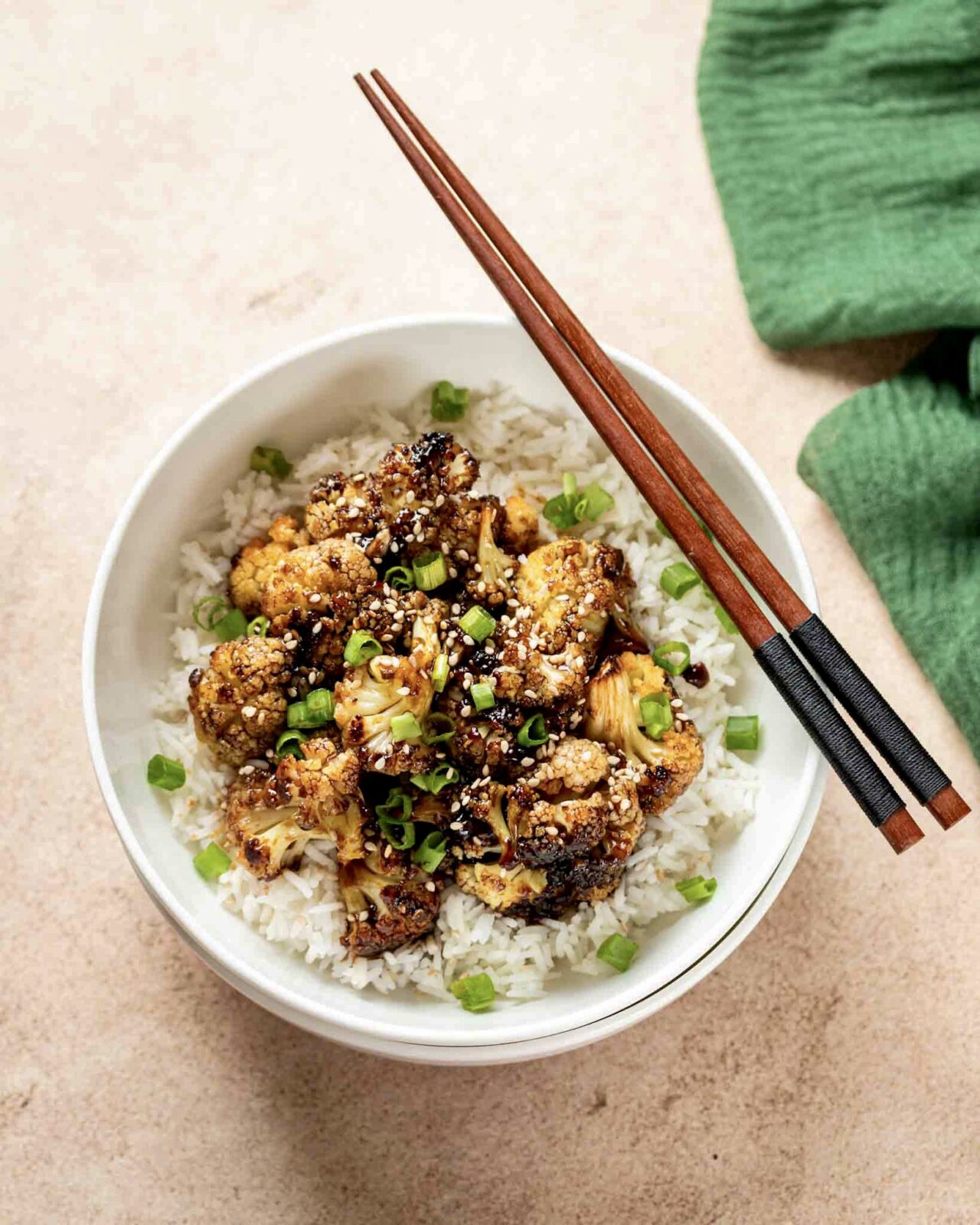 Vegan Cauliflower With Sticky Teriyaki Sauce - ArpitasFoodPod