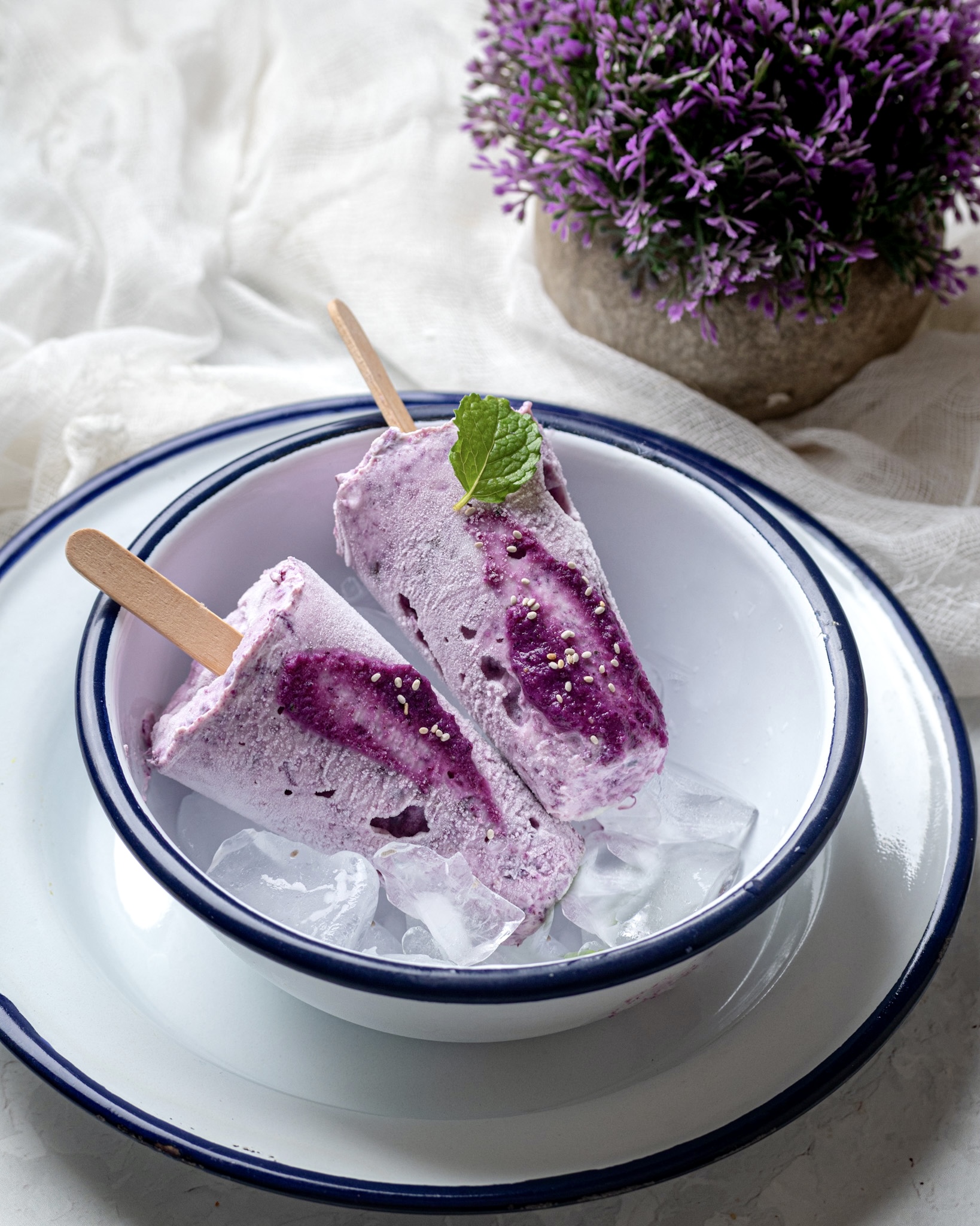 Jamun & Chia Frozen Yogurt Popsicles