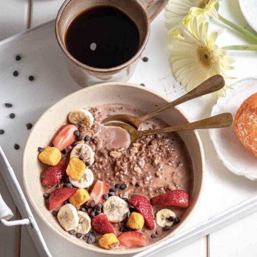 Double chocolate overnight oats