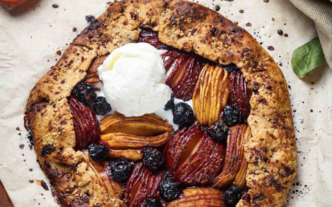 Peach Plum & Blueberry Galette