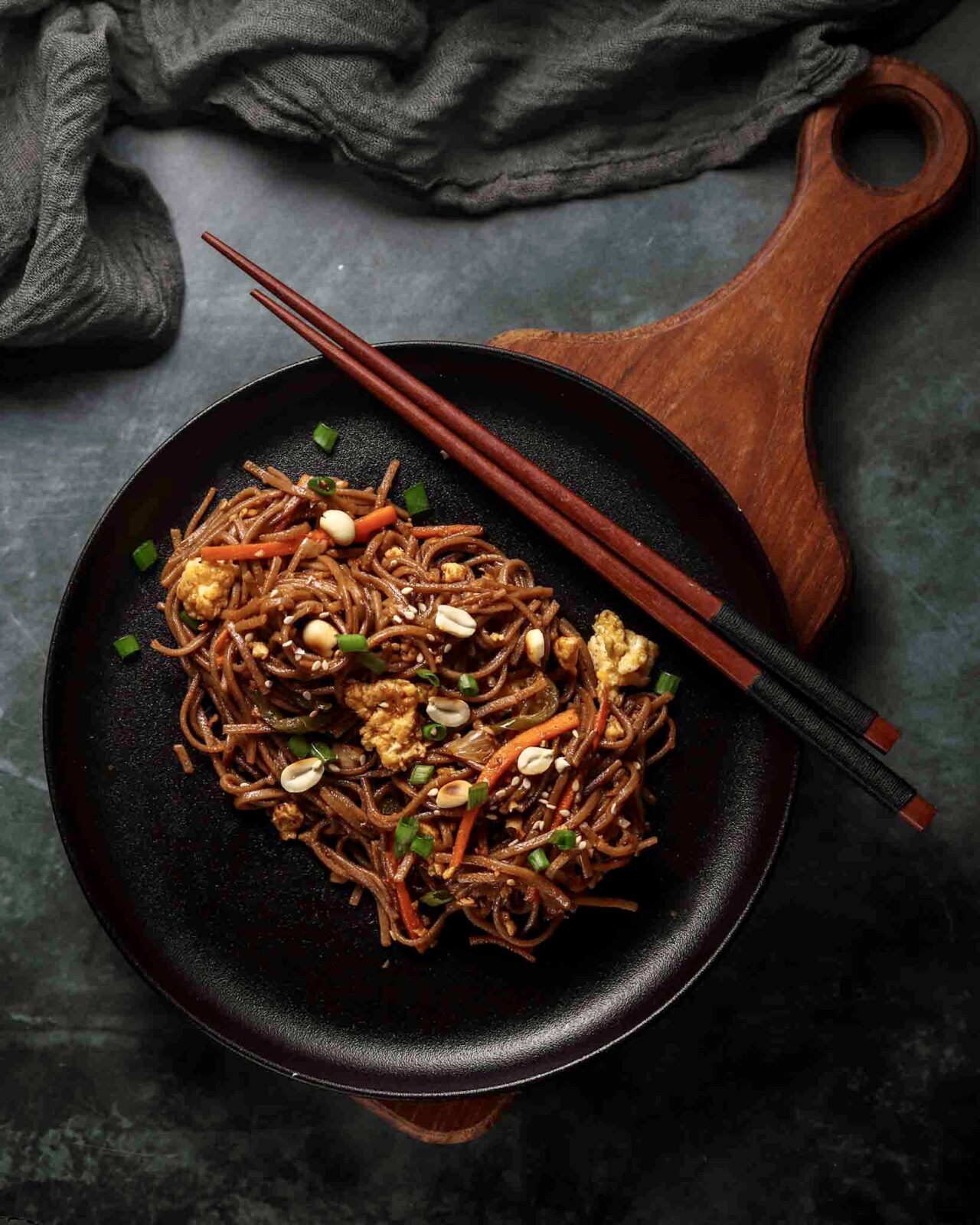 Spicy Egg Buckwheat Noodles - ArpitasFoodPod Indian & Global Recipes