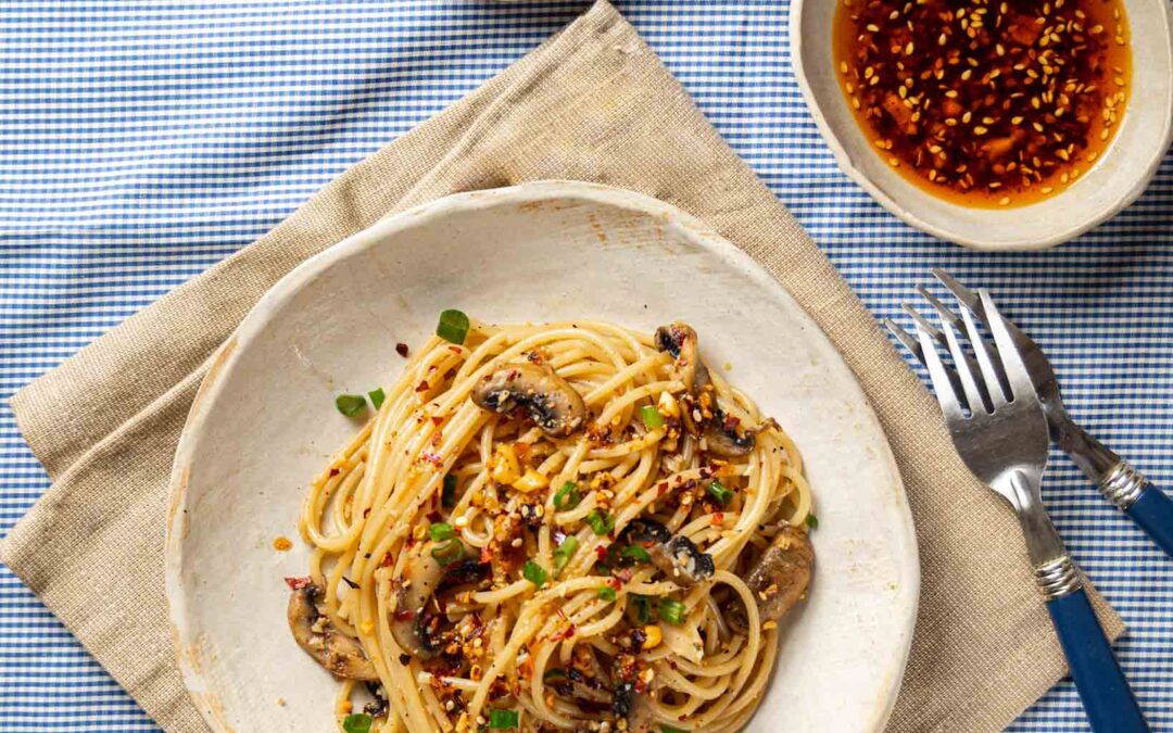 Brown Butter Mushroom Garlic Spaghetti