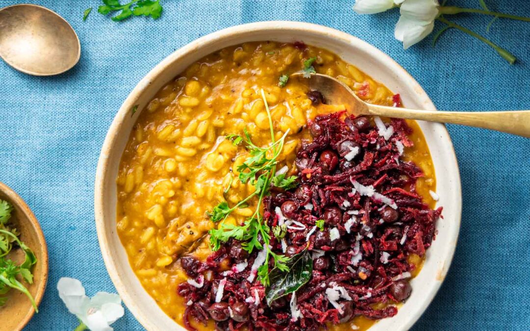 Khatti Meethi Khichdi & Kala Chana Beetroot Sundal