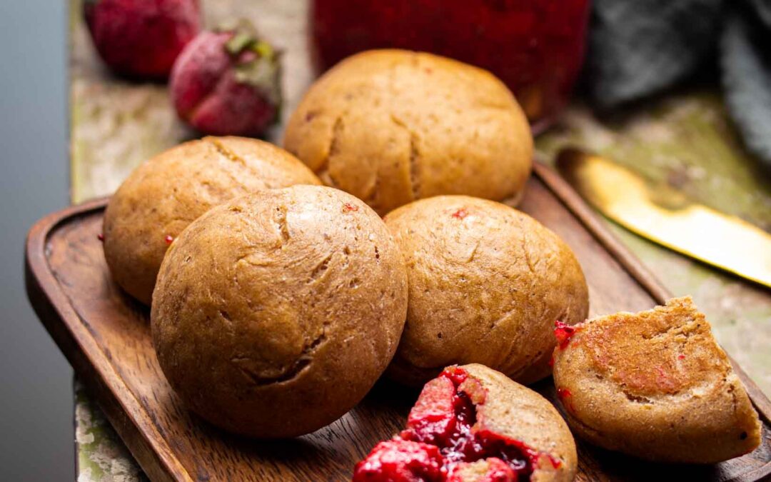 Whole Wheat Jammy Buns