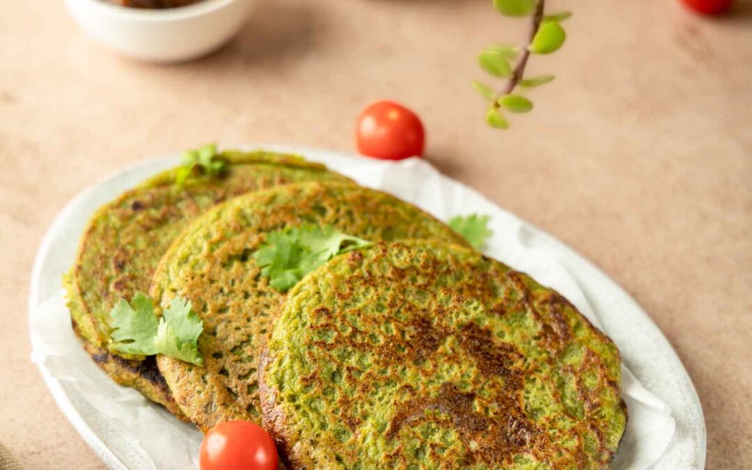 Yellow Moong & Green Chickpeas Savory Pancakes