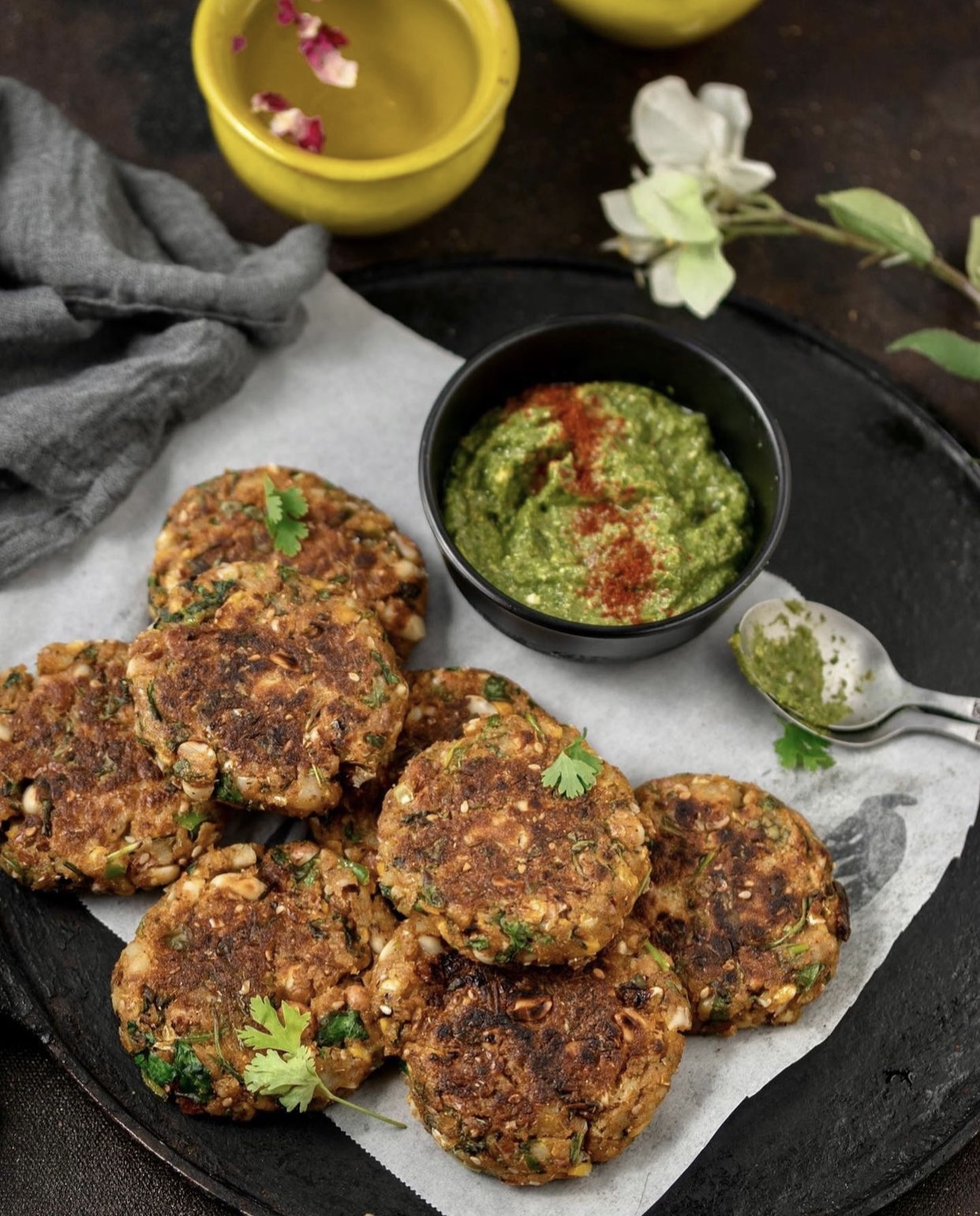 Potato Corn & Spinach Tikkis