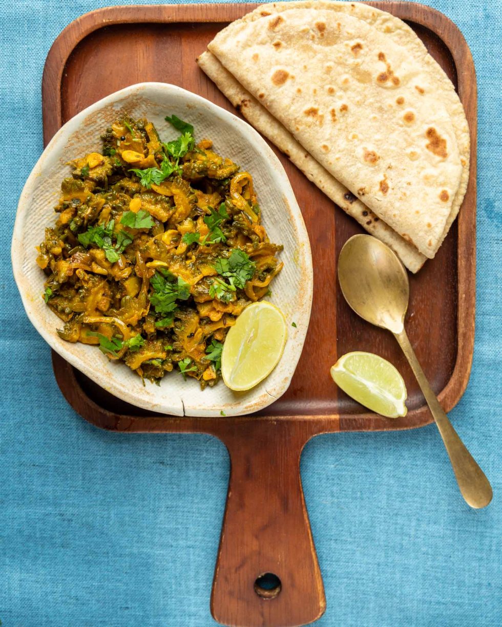 Karela Bhujiya Bitter Gourd Stir Fry ArpitasFoodPod