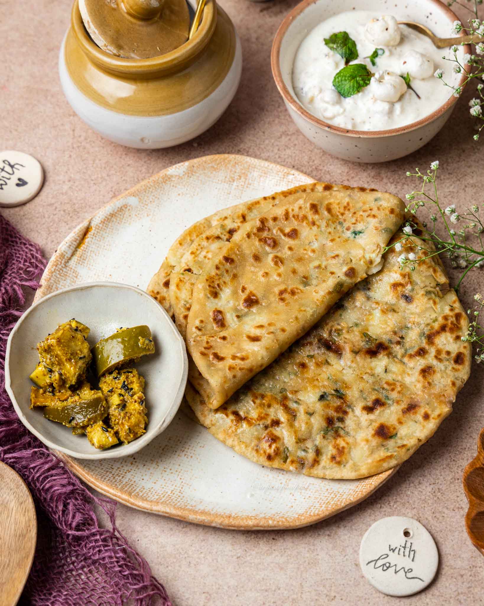 Aloo Paratha | Spiced Potato Stuffed Flatbreads - ArpitasFoodPod